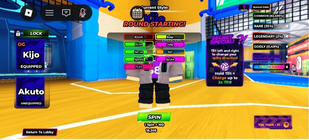 Conta de voleibol legends akuto OG kijo mais informações na descrição