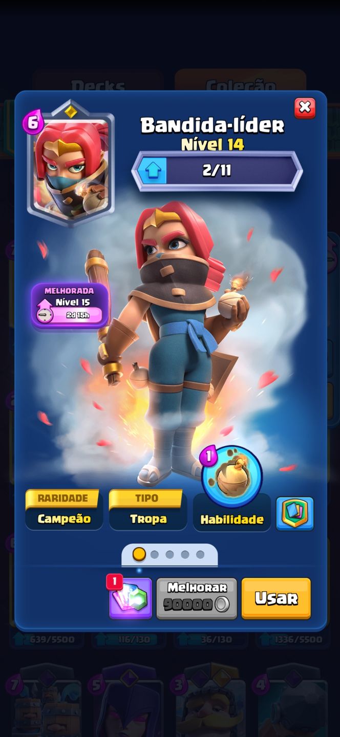 Conta de clash royale arena lendaria muito upada