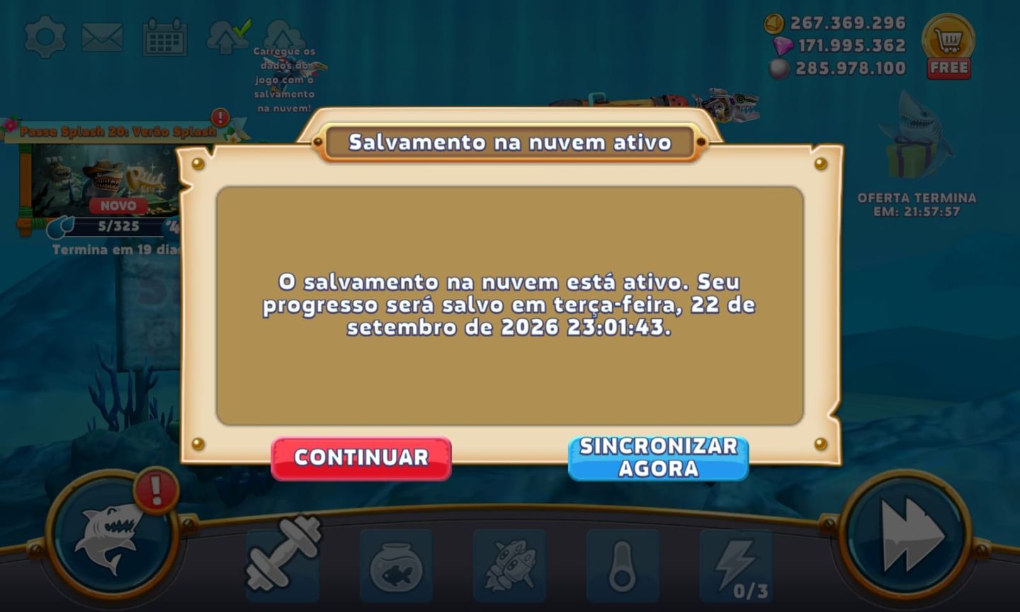 HUNGRY SHARK WORLD| 200 MILHÕES + DE MOEDAS, DIAMANTES E CONCHAS | ANDROID E IOS