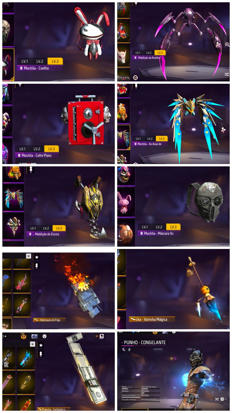 Conta Free Fire OG | Passe 1 Sakura + Angelical + Punho ICE + 15 OLD Incubadoras