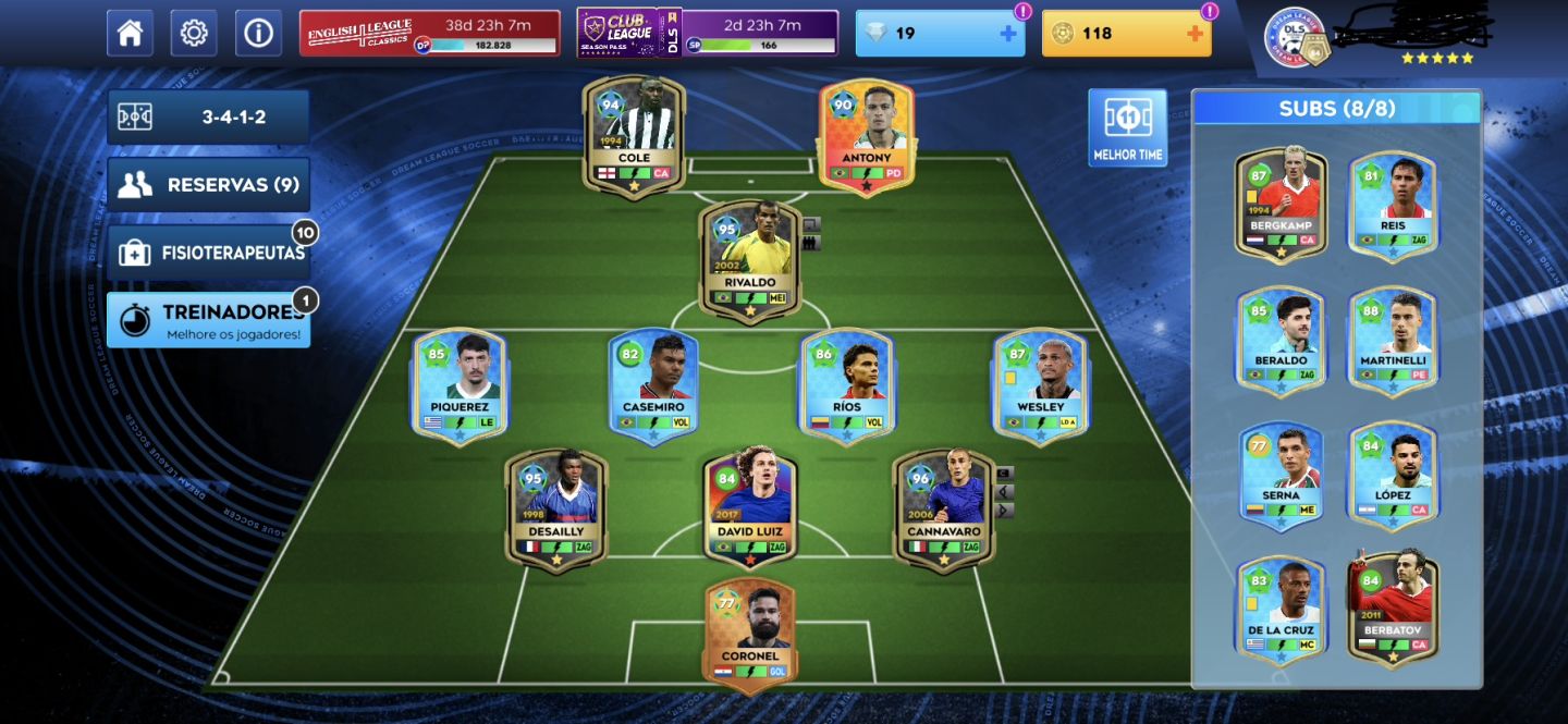 CONTA RECHEADA - DREAM LEAGUE SOCCER (DLS) À VENDA!