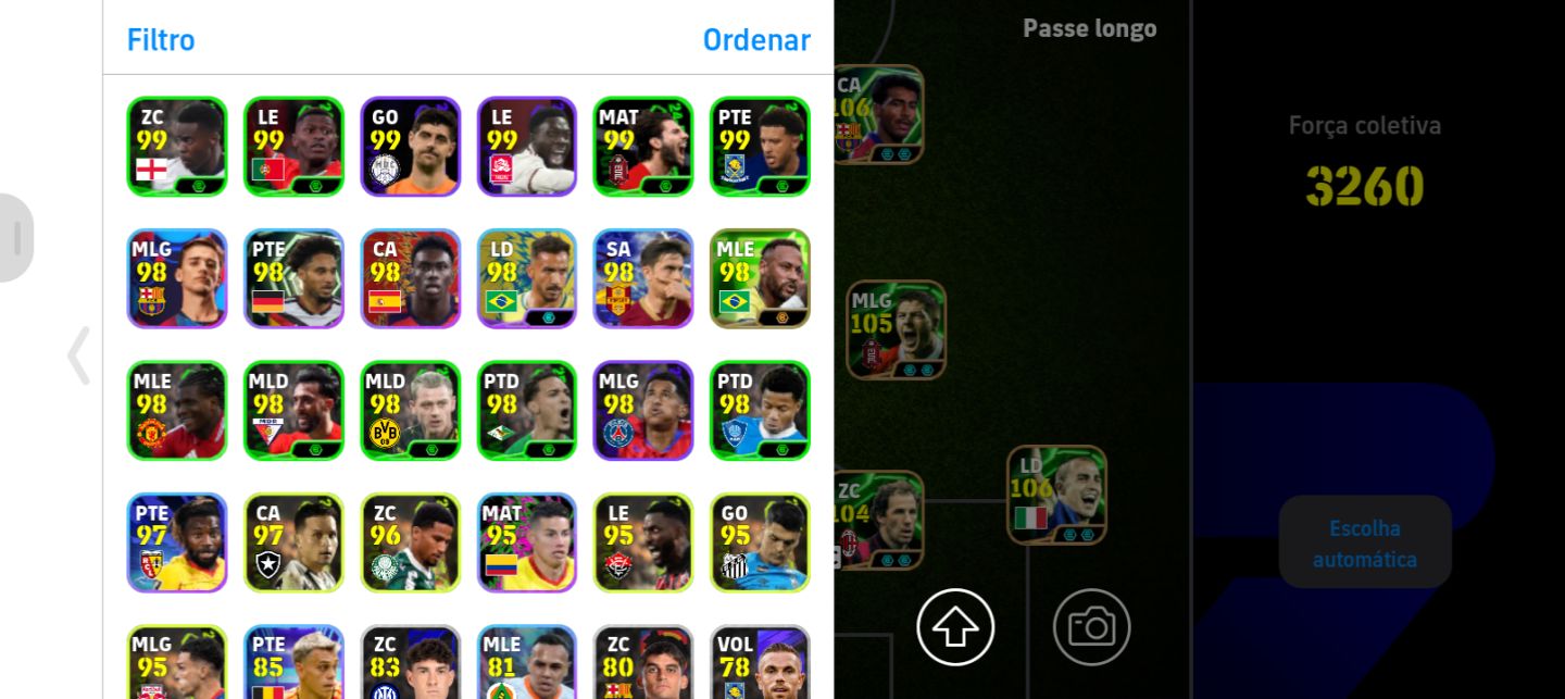 CONTA EFOOTBALL COM VÁRIOS JOGADORES