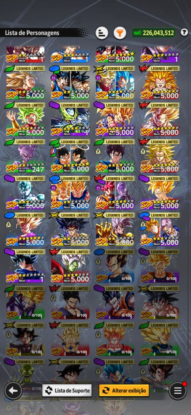 Conta dragon ball legends ótima pra começar