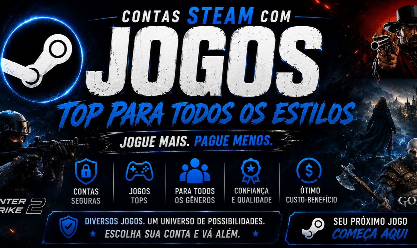 Steam Contas com Jogos Top Preços Imbatíveis