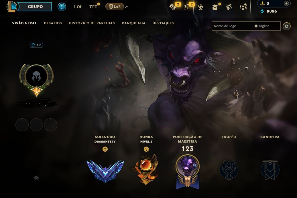 Conta Lol diamante 4 65 pdl, 82 champs, honra 5, bom mmr