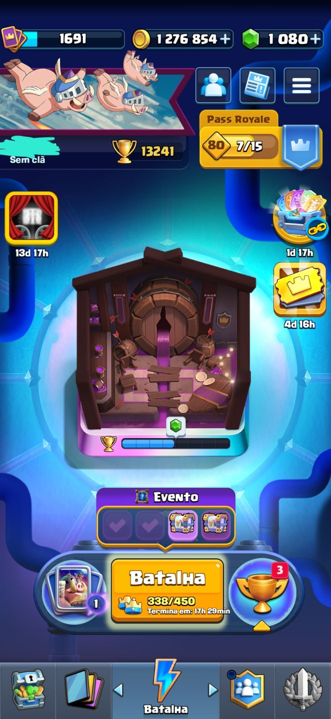 Conta clash royale 13200 trofeus