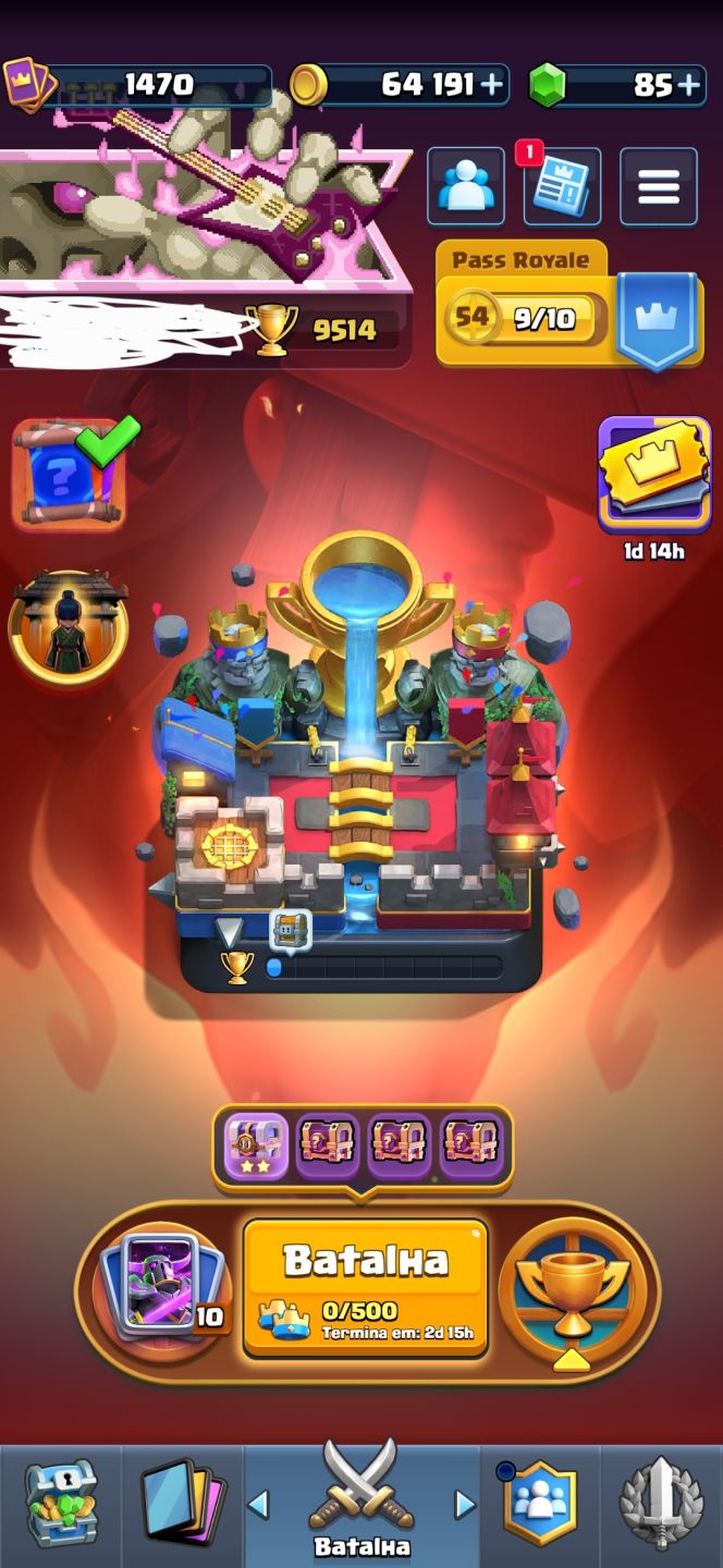 Conta de clash royale arena lendaria muito upada