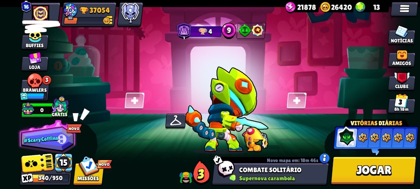 Contas Brawl Stars Full Acesso (37K DE TROFÉUS) SKINS RARAS