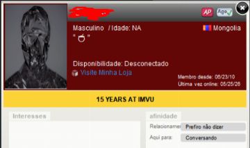 Conta IMVU 15 anos CRIADORA PERMANENTE AP+AGE