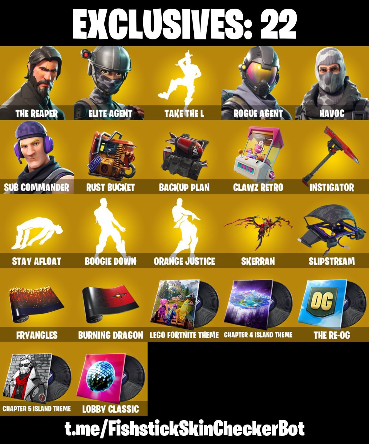Conta Fortnite com The Reaper | Elite Agent | Rogue Agent | Havoc e 35 Skins