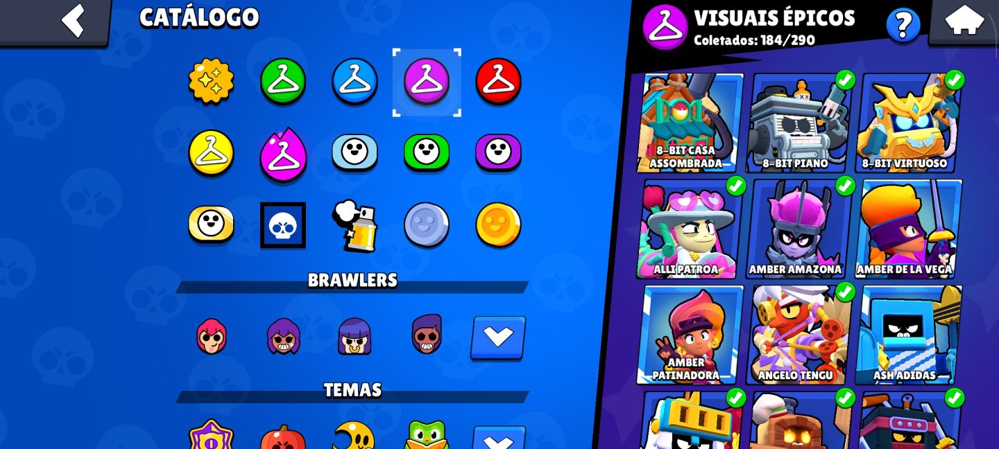 Conta brawl stars mid game e algumas skins raras