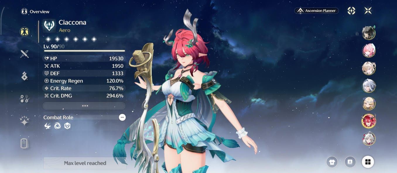 Conta WuWa Endgame, lvl 80, Phrolova s1 time premium, 17 personagens t5