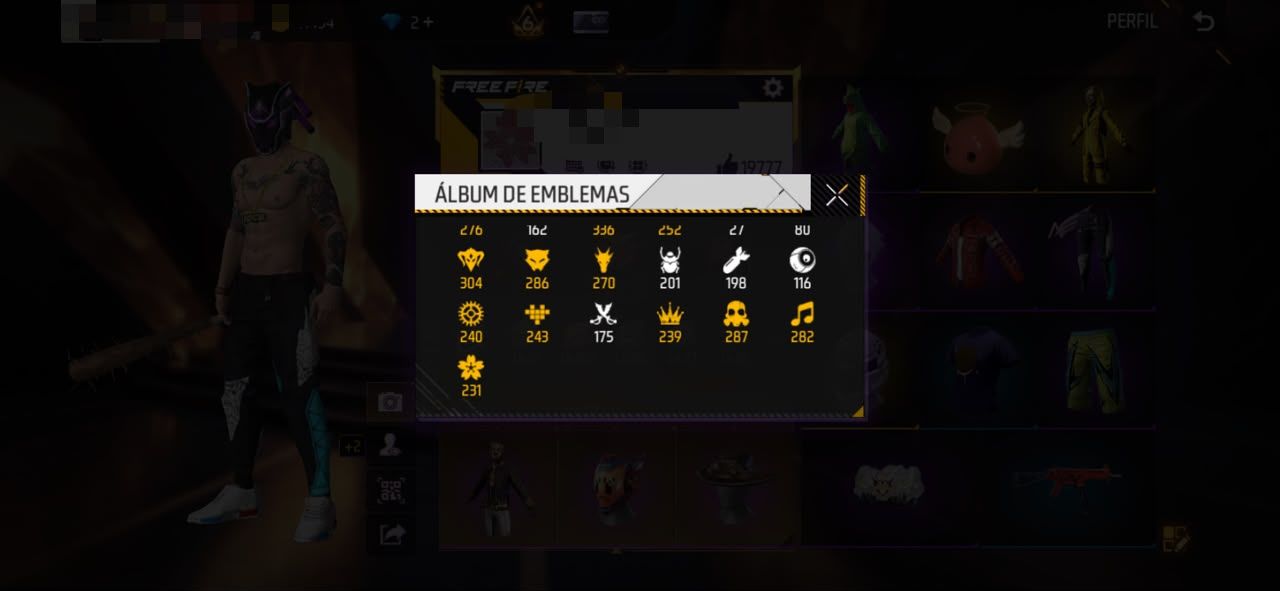 Conta ff com 1,2,3,4,6,7 primeiros passes!