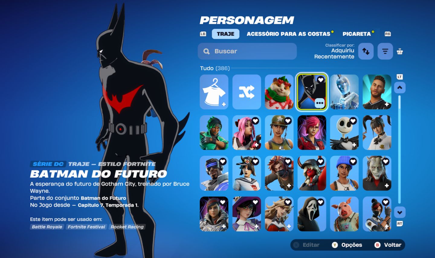 Conta do fortnite antiga passes 4 capítulo 1 e salve mundo 386 skins pacotes rar