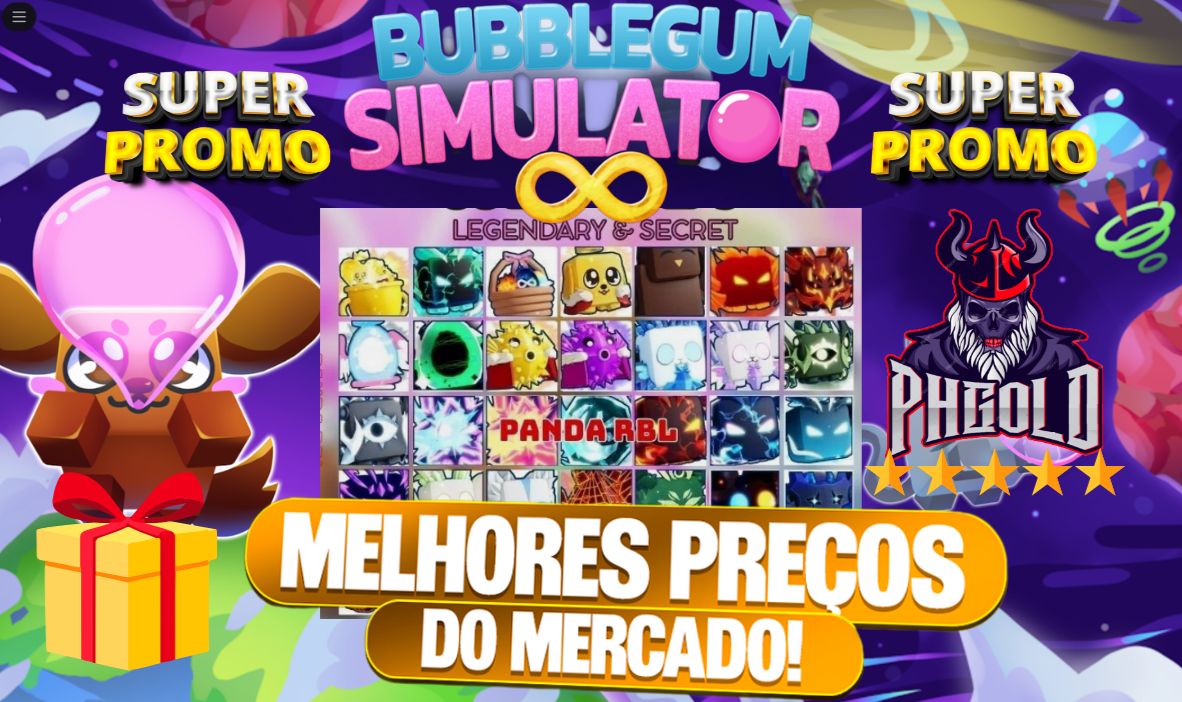 [MENOR PREÇO] Bubble Gum Simulator INFINITY - PETS - LOJA TOP! ATENDIMENTO TOP!