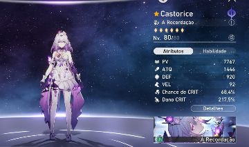 Conta honkai star rail endgame com bastante chars
