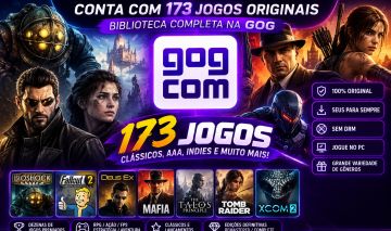 Conta GOG com 174 Jogos | BioShock, Fallout, Mafia, Tomb Raider e Mais |