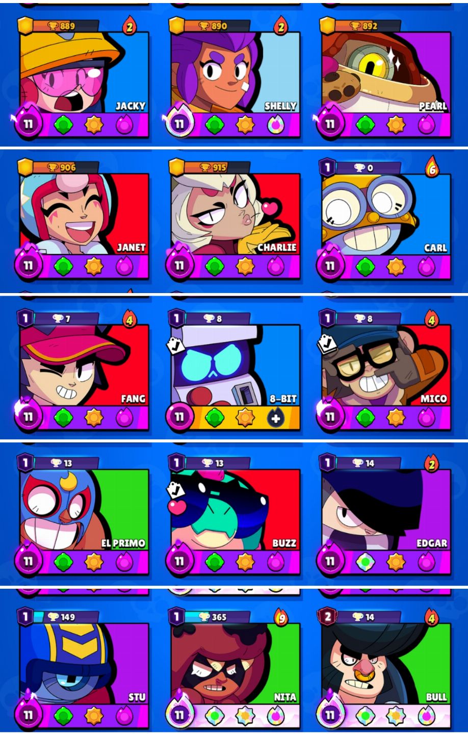 Conta de Brawl stars de 2019 com 74k [FULL ACESSO]