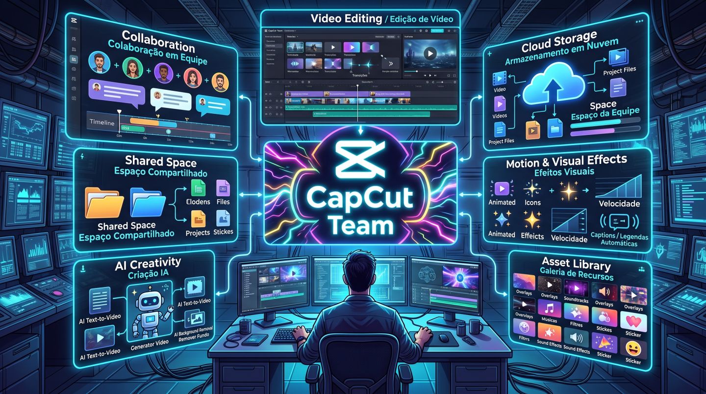 CapCut TEAM 1200 CRÉDITOS | 30 DIAS