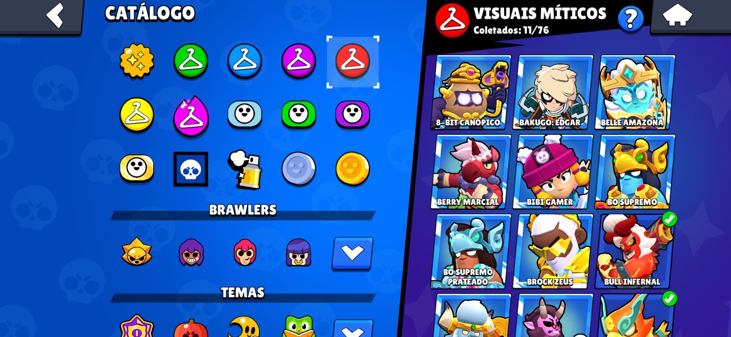 Conta de Brawl stars 40k de troféUs com todos os lendários
