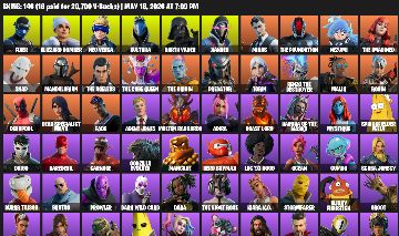 Conta Fortnite 146 Skins | Chun-Li, Miku, Darth Vader