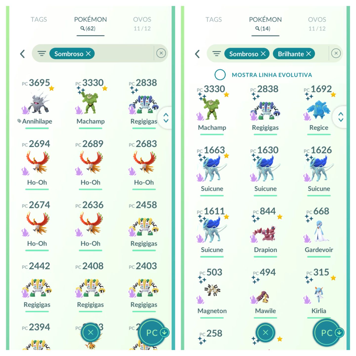 Conta LV71 com XP para o LV80 - Shundo Asas da alvorada, Victini 100% e mais