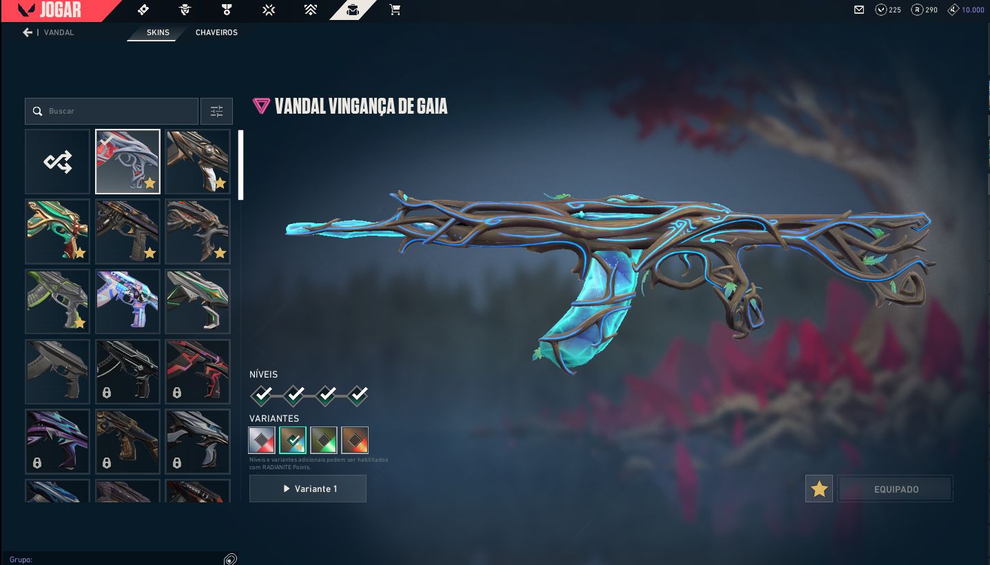 Conta valorant nivel 360 3x ascendente 3x facas 6x vandal 3x pesses 40k VP gasto