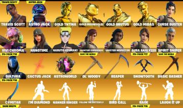 Conta Fortnite Travis Scott, playboi carti, Kim Kardashian e mais