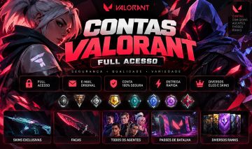 Conta Valorant FA - Gaia, Reaver, Glitchpop
