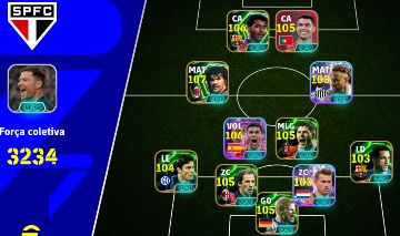 CONTA DE EFOOTBALL COM 3234 DE FORÇA COLETIVA!