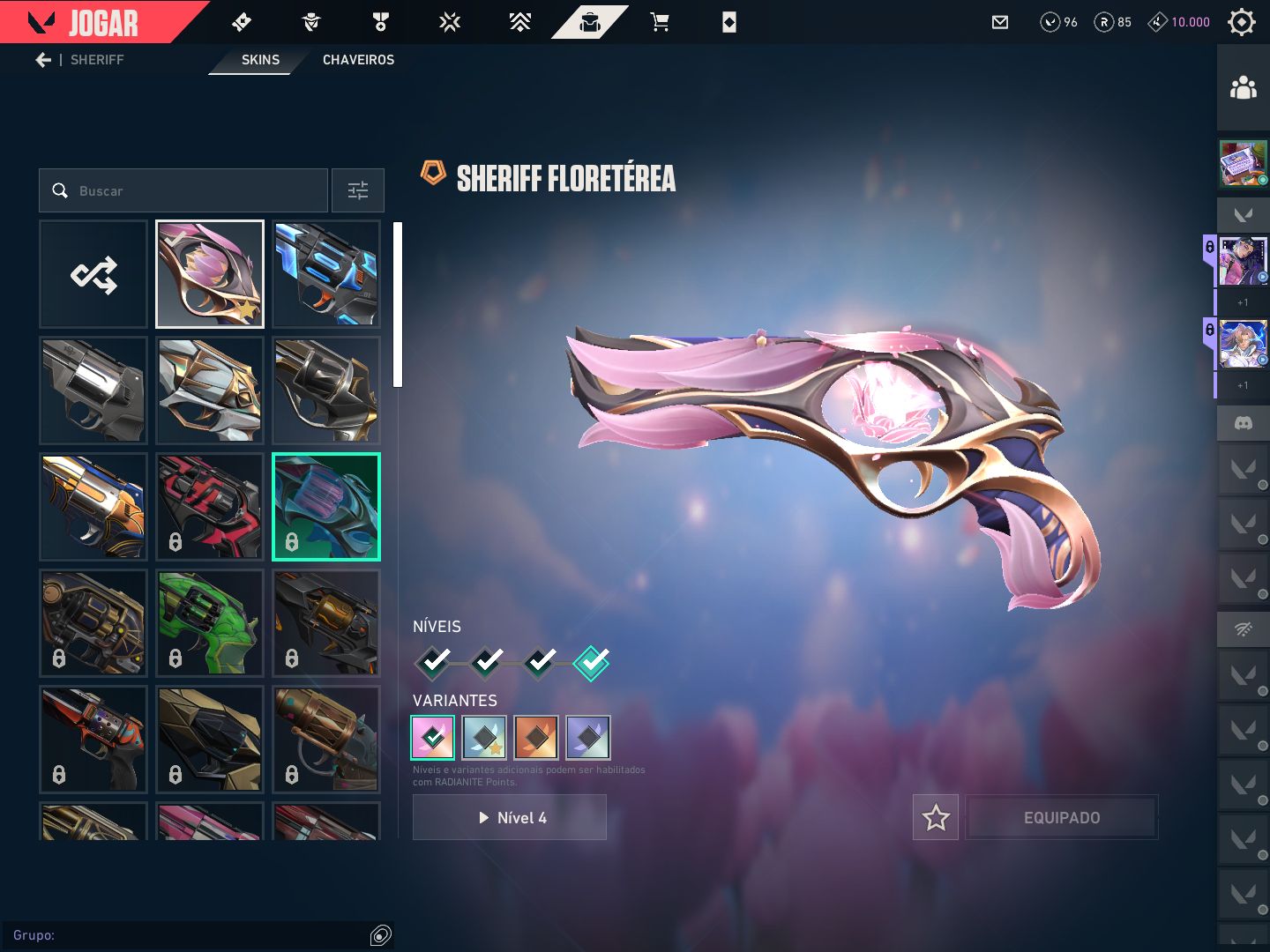 Conta recheada de skins boas. 3 de faca, 5 de vandal, 2 de phantom e mais