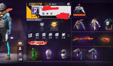 CONTA FREE FIRE BRABA COM CALÇA ANGELICAL AZUL! ( NO PREÇO )