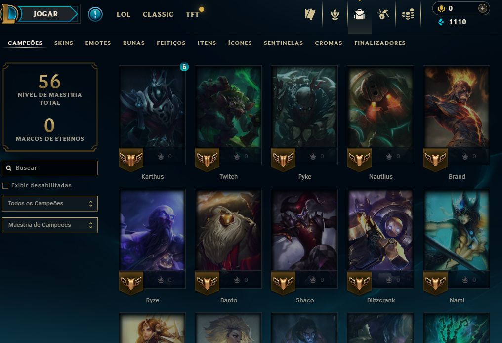 Conta Platina 3 main sup / top smurf league os legends level 30