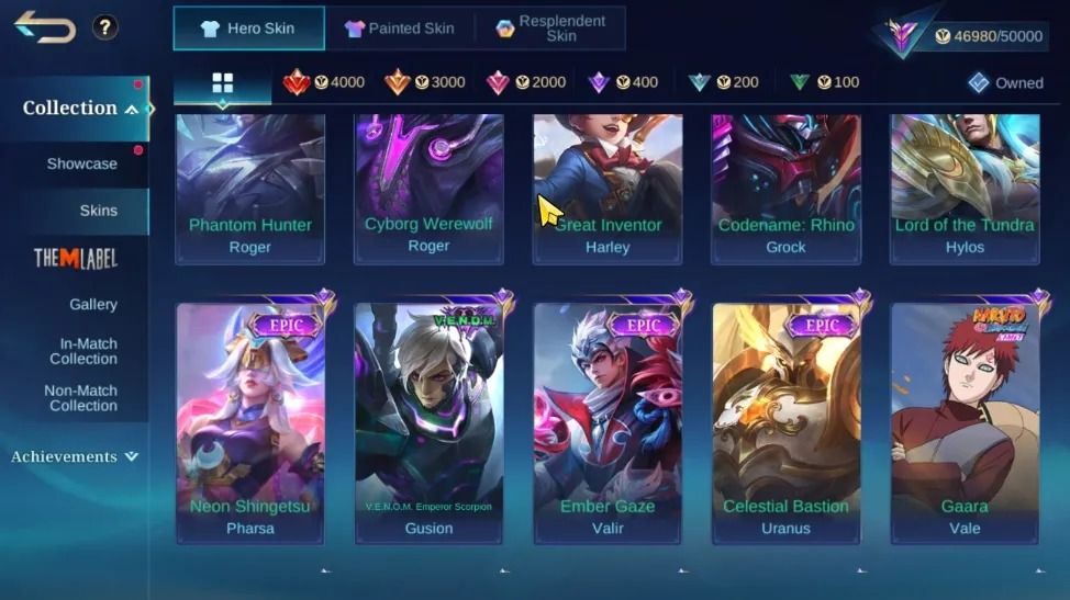 232 SKINS - FULL EMBLEMAS - FULL HEROIS