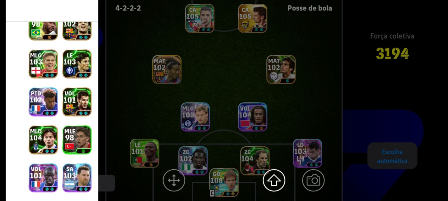 Conta de efootbol com Peter check 108