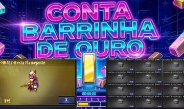 Conta barrinha de ouro (com hk permanente)