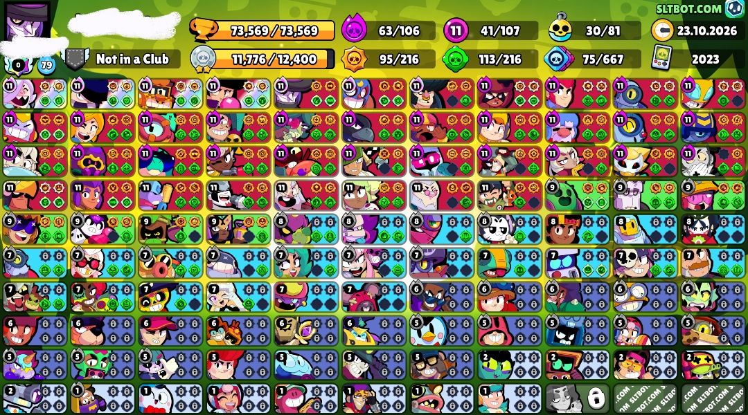 Conta de Brawl Stars com muitas skins e bem upada
