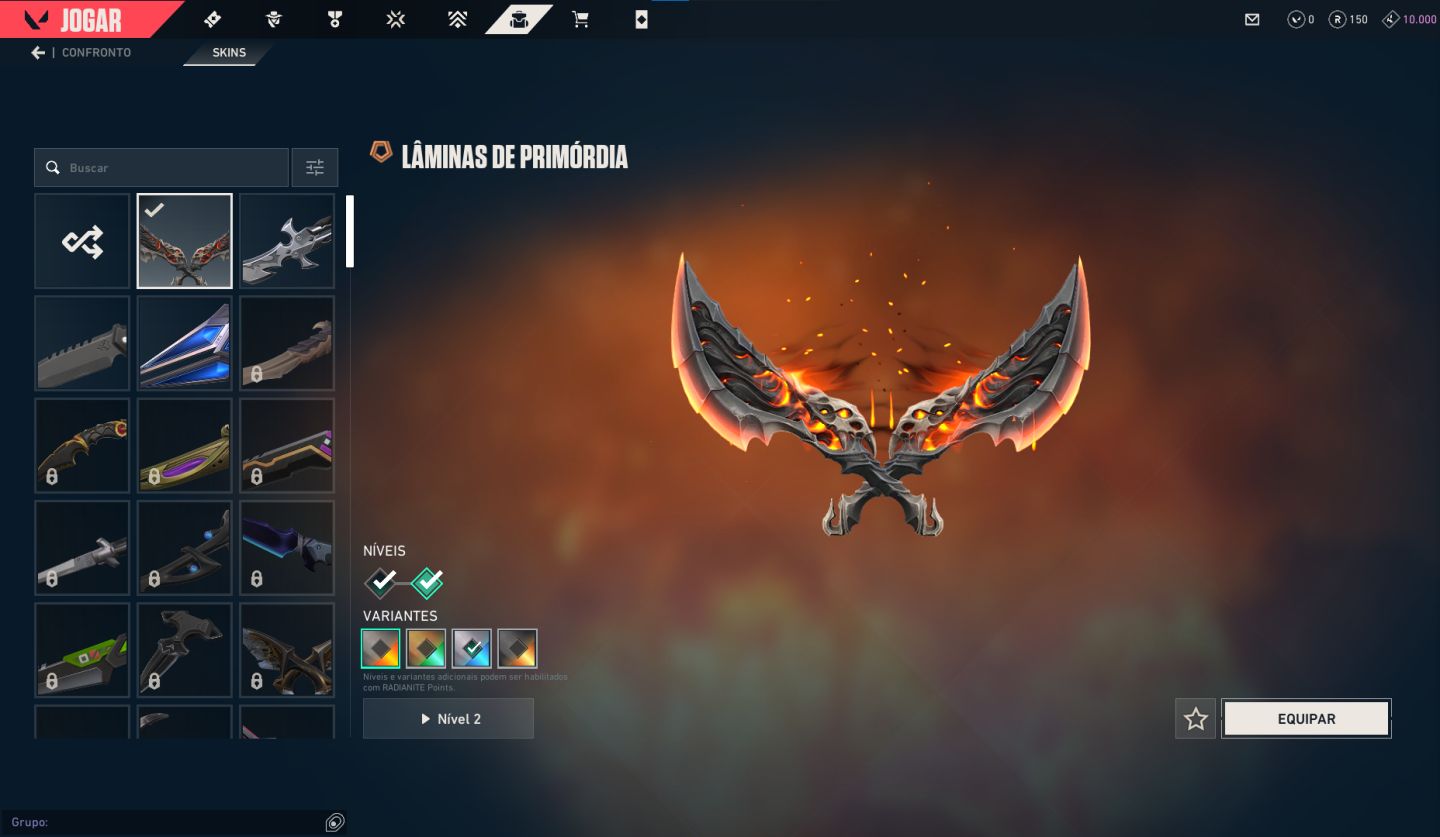 CONTA VALORANT FA COM FACA PRIMORDIUM