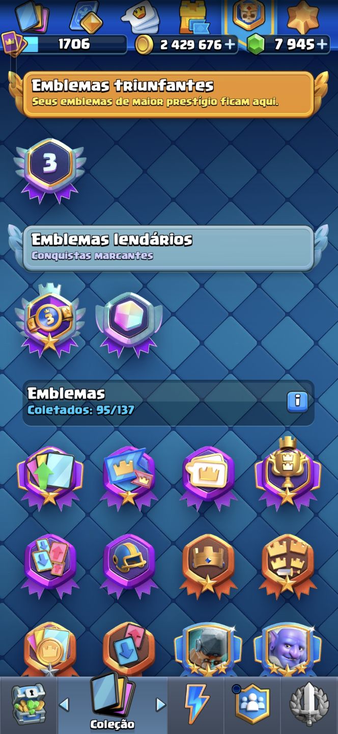 CONTA CLASH ROYALE UPADA COM ARENA ALTA | 12800 TROFÉIS | TODAS AS CARTAS