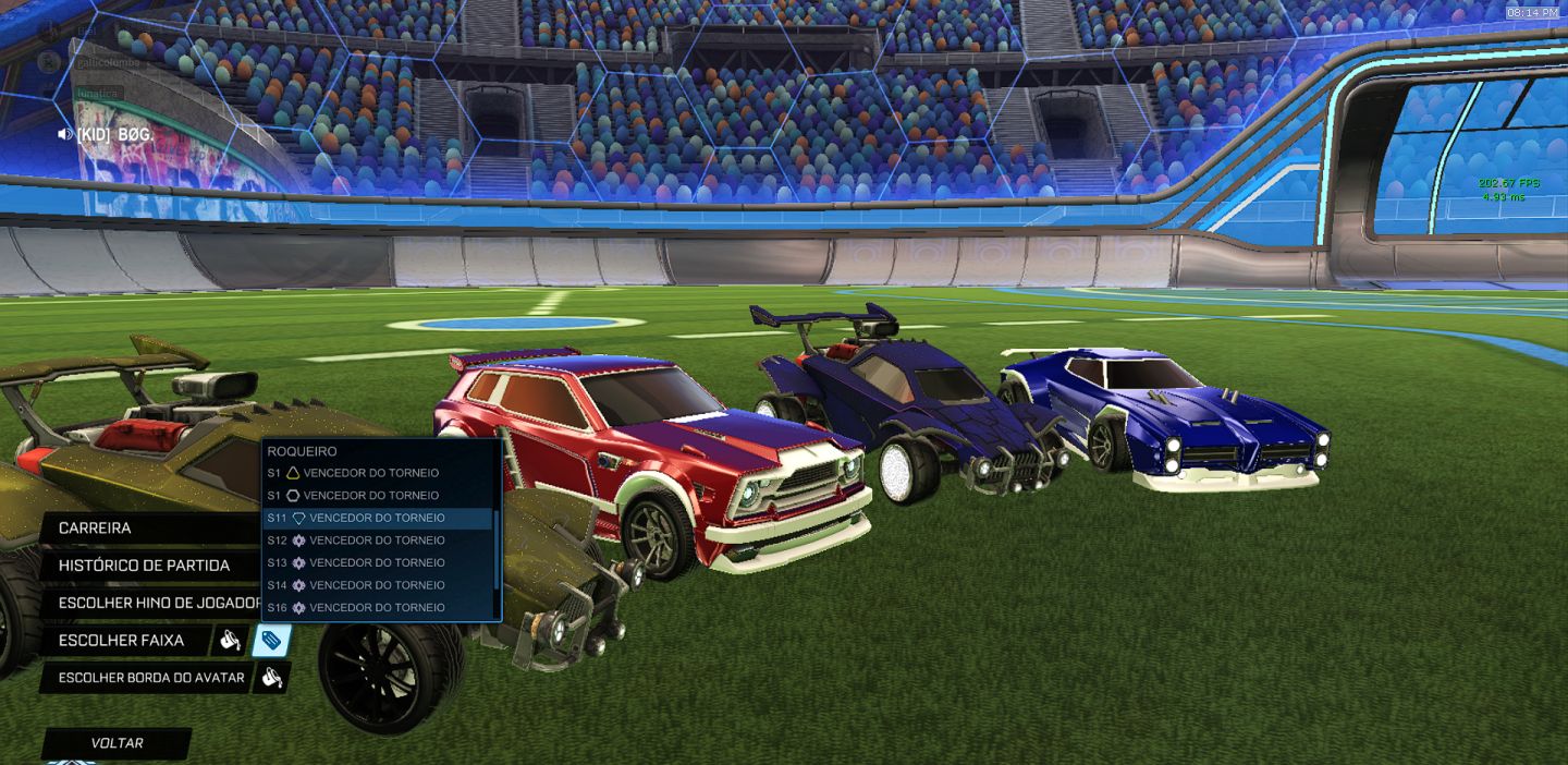 CONTA EXCLUSIVA ROCKET LEAGUE SKYLINE+BATMOVEL+TAGS GRAND CHAMPION+LEVEL2500+BIO
