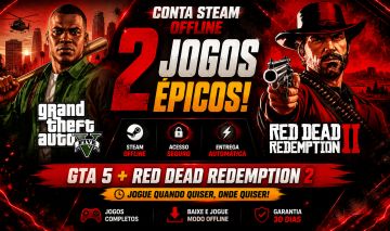 Grand Theft Auto V [GTA 5] + RED DEAD REDEMPTION 2 [RD2] [CONTA STEAM OFFLINE]