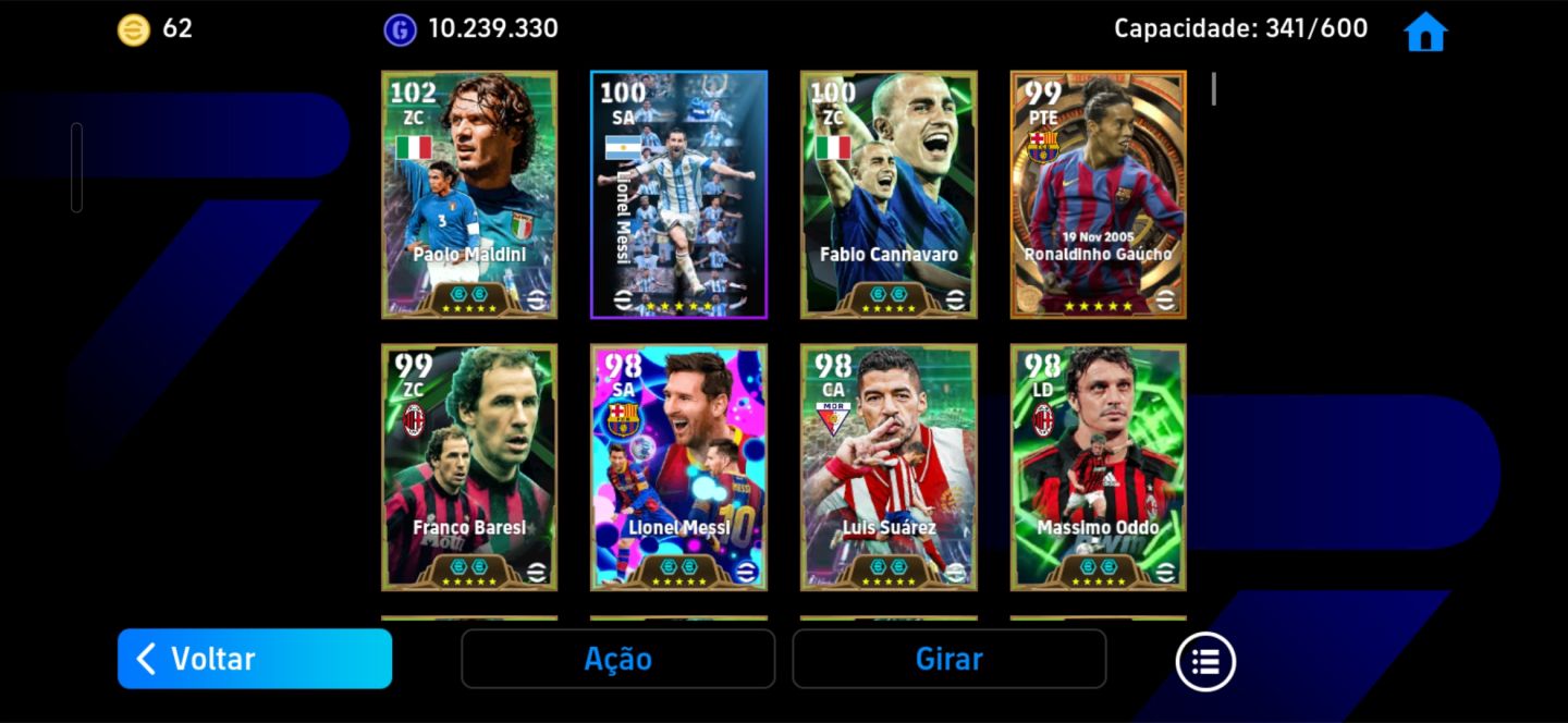 [Messi 105 do Pack] Conta Cheia De Épicos!! 3240 De Força Máxima!!