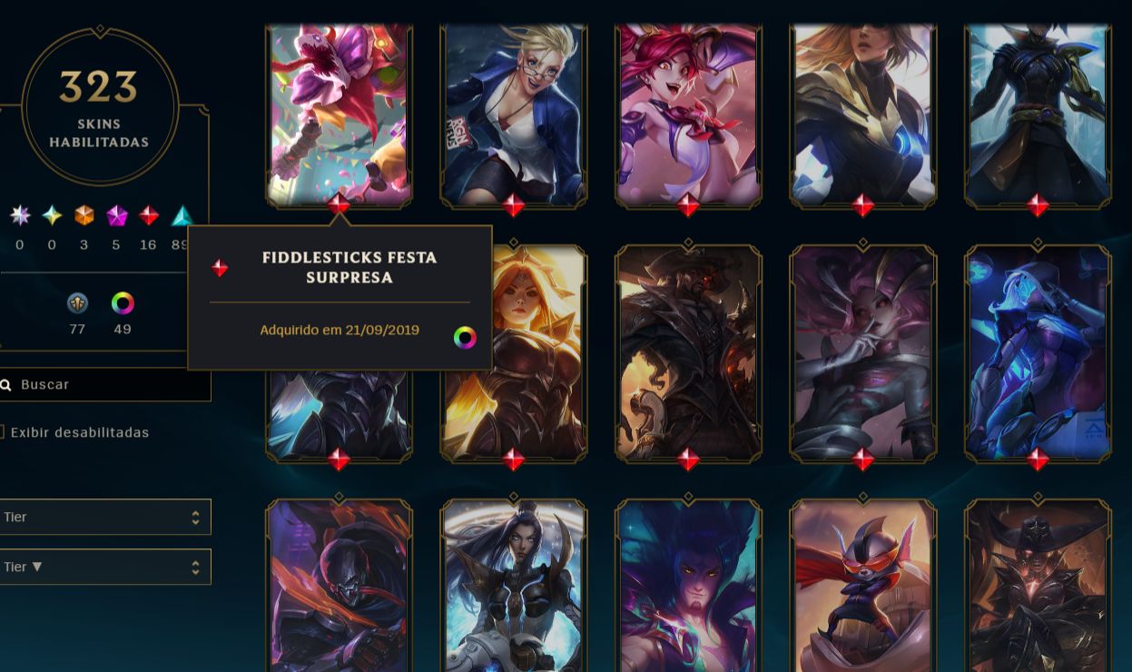CONTA DE LOL COM TODOS CAMPEOS E EMAIL DE CRIAÇÃO DO ANO DE 2013.