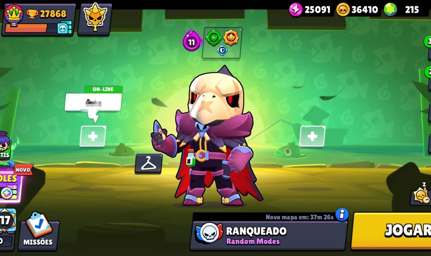 Conta brawl stars upada 28k de trofeus+ conta COC+ conta clash royale