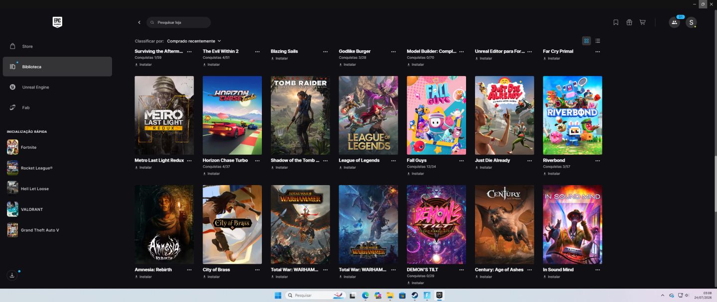 CONTA EPIC GAMES + CONTA FORTNITE RARA + SALVE O MUNDO FUNDADOR+ DIVERSOS JOGOS