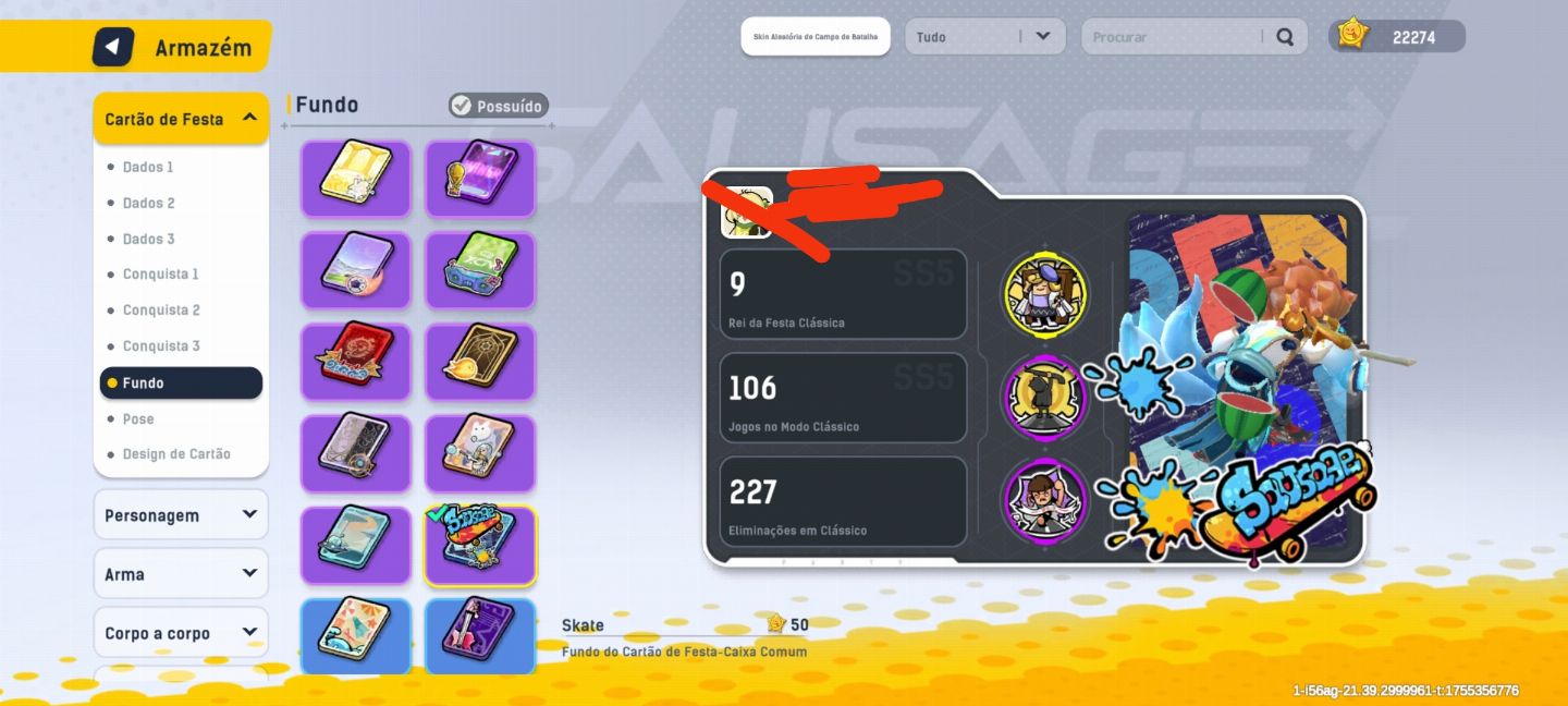 SAUSAGE MAN CONTA ANTIGA COM O PRIMEIRO PASSE E SKIN RARAS ( PROMOÇÃO )