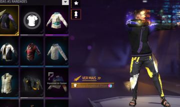 Conta freefire com angelical amarela masculina l
