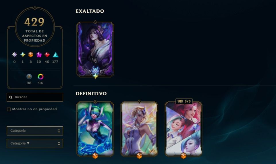 Conta de lol 429 skins - skin exaltada - finalizador e mt mais