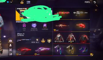 Conta free fire com angelical e itens de parceria