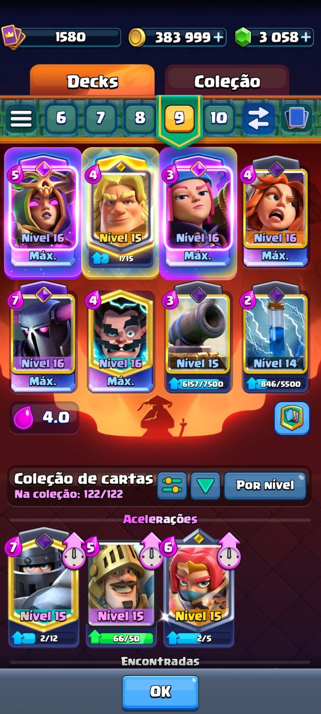 Conta Clash Royale Top | Arena 29 | 3.000 Gemas | 12.300 Troféus